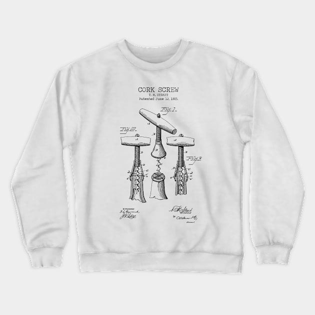 CORKSCREW patent Crewneck Sweatshirt by Dennson Creative